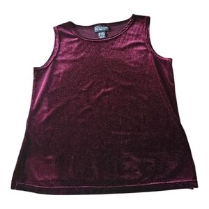 Notations Velvet Tank Top in Burgundy Whimsigoth Velvet Small